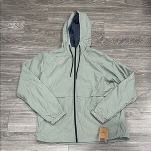 Men's Light Green Hooded Jacket